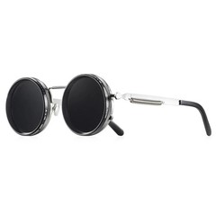 CRIXALIS Polarized Round Sunglasses ND9 Adjustable Dimming UV400 Retro Punk