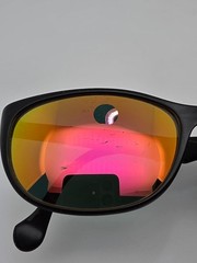 Charmant Chameleon 4915 Black Frame Multi-Color Mirror Glass Lens Sunglasses
