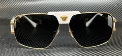 VERSACE VE2251 147187 White Gold Grey Men’s 63 mm Eyeglasses
