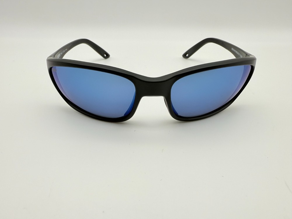 NEW Costa Del Mar BRINE II Polarized Sunglasses Matte Black / Blue Mirror 580P