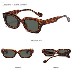 Small Rectangle Sunglasses Candy Color UV400 Square Frame Casual Travel Wear