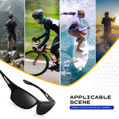 Polarized Sports Sunglasses for Men: UV400 Protection Glasses Wrap around Goggle