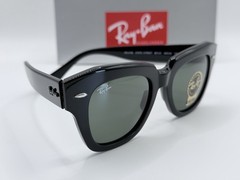 Ray-Ban State Street RB 2186 901/31 Black Frame 49mm G15 Lenses Unisex sunglass