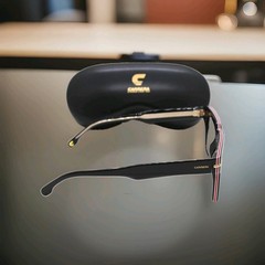 NEW Carrera Square Sunglasses 316/S Striped Black / Dark Blue Gradient Lens 52mm