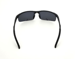 Polarized Mercedes Benz Flex Arm Metal Sports Rimless Sunglasses Black Smoke MB1