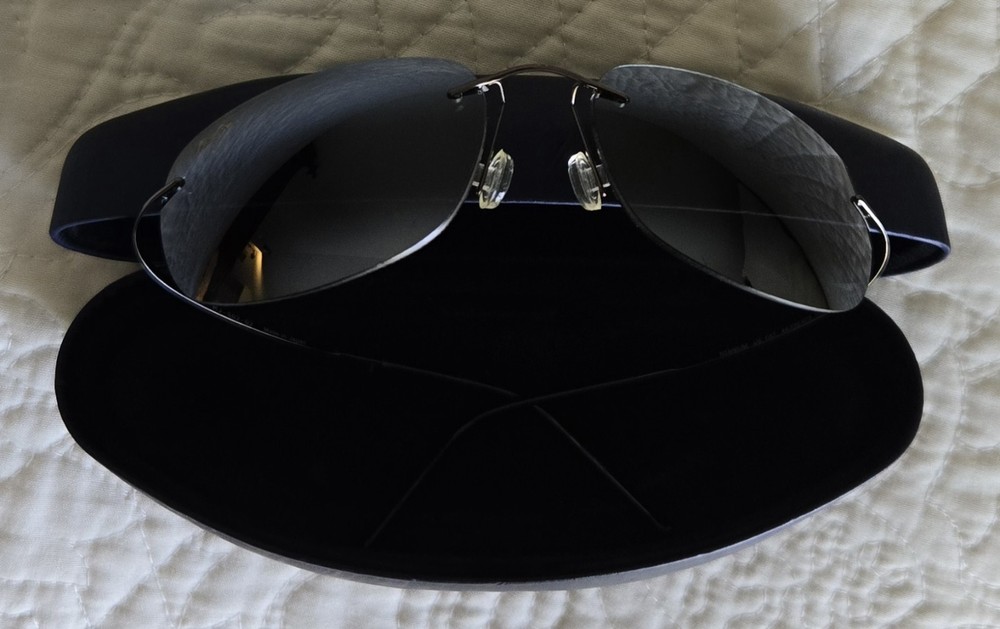 RARE Maui Jim MJ-SPORT MJ-502-02 PURE TITANIUM Frames/Rimless Lenses