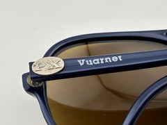 Vintage VUARNET PX 374 145 POLARIZED BROWN LENS, DARK BLUE NYLON CATS SUNGLASSES