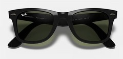 Ray-Ban Wayfarer Ease Sunglasses RB 4340 601 Shiny Black Green Glass 50mm w/case