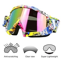 Motocross Goggles ATV Dirt Bike UTV MX OTG Offroad Riding Anti Fog Anti UV