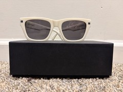 Off-White Square Sunglasses White Frame Gray Tinted Lenses OERI118X 145mm
