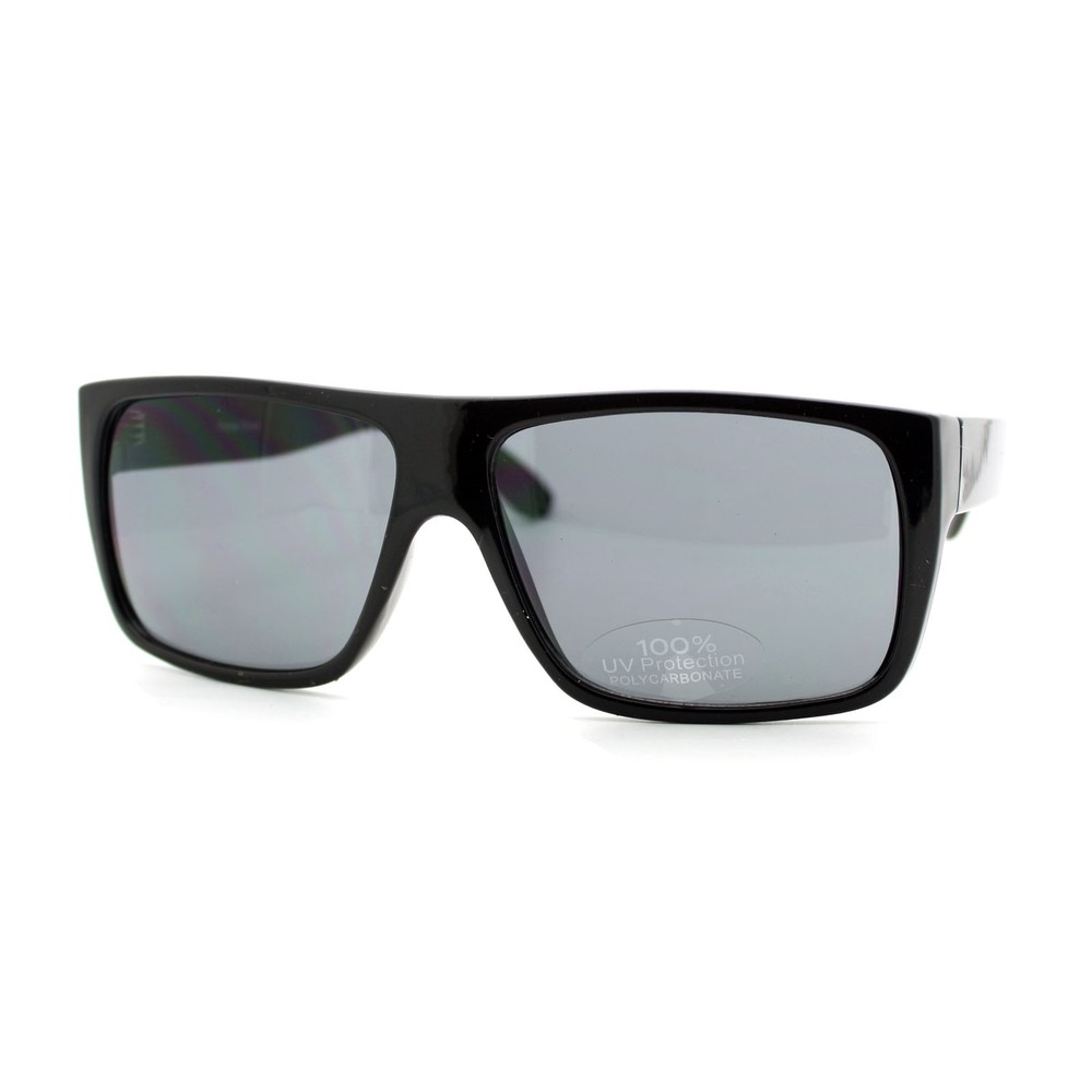 Classic Black Square Rectangle Frame Sunglasses Mens Casual Fashion