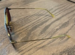 Ray-Ban Titanium Chromance RB8062 Sunglasses Antique Gold w/ Polarized Wine