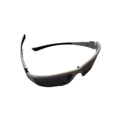 Sunglasses Men Women White Black Frame Smoke Lens UV400 Designer Sport Shades