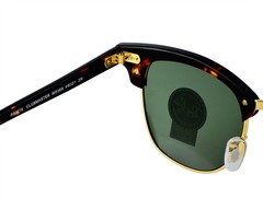 Ray-Ban Sunglasses RB3016 Clubmaster Classic Tortoise Frame Green Lenses 49mm