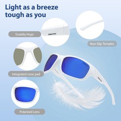 maivnz Floating Fishing Sunglasses,Blue Mirror Polarized for Offshore & Deep …