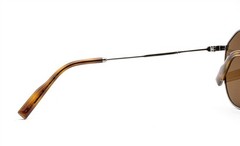 Dolce Gabbana Aviator Sunglasses Shiny Gunmetal Brown DG 2296 04/73 with Case