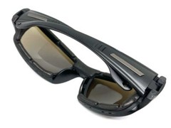 MOTORCYCLE Riding Padded Safety Protective SUN GLASSES Eyewear GOGGLES Blue Lens