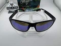 MAUI JIM RED SANDS MJ B432-2M MATTE BLACK W/ BLUE HAWAII POLARIZED SUNGLASSES
