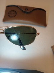 Ray-Ban Gold Cockpit Sunglasses RB3362 001/58 59-14 3P With Case