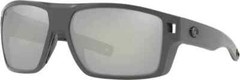 Costa Del Mar DGO 98 OGGLP Diego Sunglasses Matte Gray 580G Polarized Grey Lens