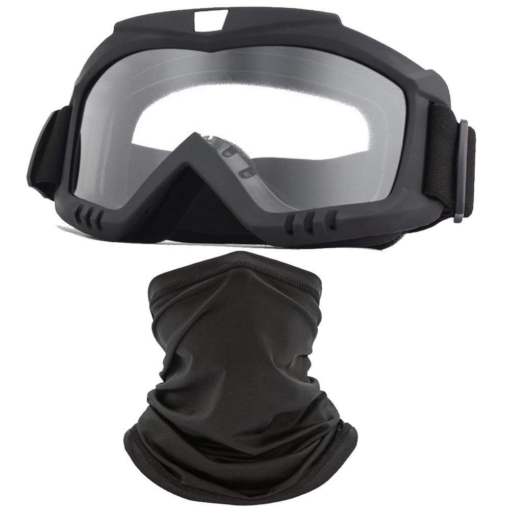 Dirt Bike Goggles with Face Mask, Motorcycle ATV Motocross Ski Goggles Racing…