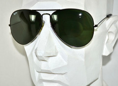VTG L2821 Ray Ban B&L USA 62mm Black Green/Crystal/Glass Mens Aviator Sunglasses