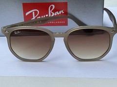 NEW Ray-Ban RB4306 6166/13 Polished Beige/Dark Brown Gradient Sunglasses 54mm