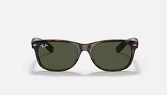 Ray-Ban New Wayfarer Classic Shinny Tortoise/Green 52mm Sunglasses RB2132 902 52