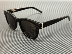 SAINT LAURENT SL M124 001 Black Dark Grey Unisex 49 mm Medium Sunglasses