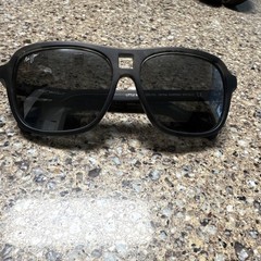 Maui Jim MJ771-15SM Polarized Sunglasses Black Rectangle Frame Gray Lens 140