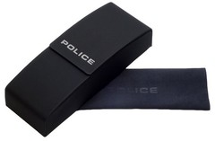Police Designer Sunglasses Race 1 in Shiny Gunmetal with Blue Mirror Lens 59 mm
