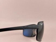 Ray Ban Sunglasses RB 3194 006/58 Black Metal Sports Wrap G15 Green Polarized