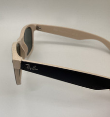 Ray Ban New Wayfarer (RB2132-875) Black on Beige 52mm/G-15 Green Sunglass