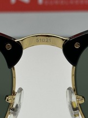Ray-Ban RB3016 Clubmaster W0365 Black/Gold Frame Green G-15 Lens 51mm Sunglasses