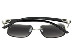 Classu Modern Retro Hardcore Hip Hop Rapper Pimp SUNGLASSES Rimless Silver Frame