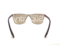 Superdry Electroshock Rimless Sunglasses Black with Silver Mirror Lens 127