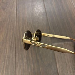 Emporio Armani Sunglasses Gold Round With Case