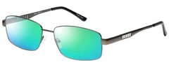 Enhance BIG&TALL EN3858 Men’s Polarized Bi-Focal Sunglasses Gunmetal Silver 63mm