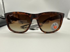 NEW Ray-Ban Justin Brown Polarized Sunglasses Matte Tortoise RB4165 865/T5