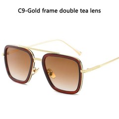 High Quality Iron Man Tony Stark Fishing Sunglasses Square Outdoor Sport Fishin