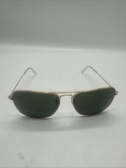 NEW Ray Ban Caravan Shiny Gold Metal G-15 Green Lens Sunglass RB3136 001