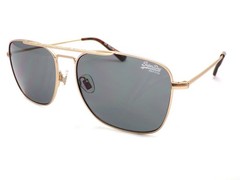 Superdry Trident Metal Sunglasses Satin Gold with Dark Grey CAT.3 Lenses 001