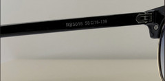 Classic Raybans RB3016 Clubmaster Unisex Black w/ Gradient Bluish Gray Lenses
