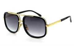 Women Men Sunglasses Oversize Square designer shades Metal Gold Frame Gradient