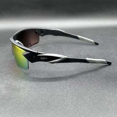 Battle Vision Z22-1518 Anti-Glare Wrap Sunglasses Matte Black Polarized Used