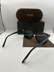 TOM FORD Fletcher FT0832-N 01A Shiny Black Smoke Plastic 57 mm Men’s Sunglasses