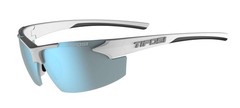 Optics Track Sunglasses (White/Black, Smoke Bright Blue)