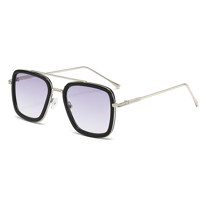 Fashion Sunglasses Men Women Square Classic Metal Frame Retro Glasses Eyewear