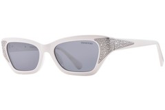 Swarovski SK6029 10506G Sunglasses Women’s Solid White/Grey/Black Mirror 53mm