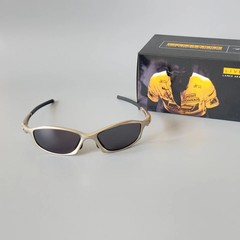 Oakley Hatchet X-metal Polarized Sunglasses Silver frames with black lenses